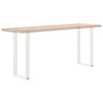 vidaXL Pieds de table console en U  2 pièces  blanc  38 x (72-73) cm  acier