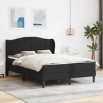 vidaXL Cadre de lit avec tête de lit Noir 140 x 190 cm Simili cuir