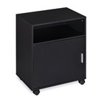 Caisson de bureau mobile avec 3 compartiments dimensions 40 x 45 x 50 cm rangement pratique en mélamine noir 13_0009882