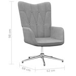 Vidaxl chaise de relaxation gris clair tissu
