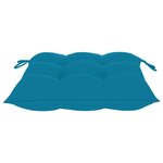 vidaXL Chaises de jardin lot de 6 avec coussins bleu clair Teck solide