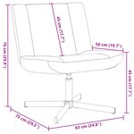 vidaXL Chaise Accent Gris Foncé Tissu avec Base en Métal Moyenne