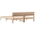 vidaXL Cadre de lit Marron 200 x 200 cm Pin massif et pin massif