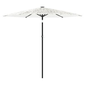 vidaXL Parasol de jardin avec mât en acier blanc 223x223x213 cm