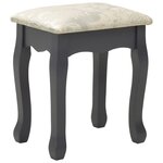 vidaXL Ensemble de coiffeuse avec tabouret Gris 75x69x140 cm Paulownia