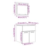 vidaXL Ensemble de meubles de salle de bain 2 Pièces chêne sonoma