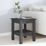 vidaXL Table basse Gris 35x35x40 cm Bois massif de pin