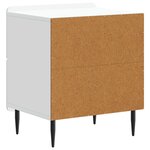 vidaXL Cabinet de chevet Blanc 43 x 34 5 x 49 5 cm Bois d'ingénierie