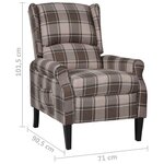 vidaXL Fauteuil inclinable Beige Tissu