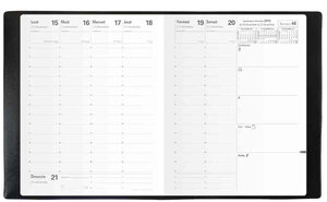 Agenda président couv plast grainée noir 21 x 27 cm quovadis