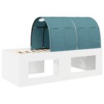 vidaXL Lit avec Tunnel 4 Pièces Blanc et bleu clair Bois d'ingénierie