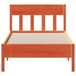 vidaXL Cadre de lit sans matelas cire marron 90x190 cm bois pin massif