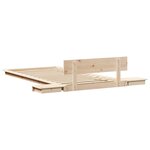 vidaXL Cadre de lit Marron 80 x 200 cm bois