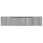 vidaXL Meuble TV mural avec LED sonoma gris 180x31x39 5 cm