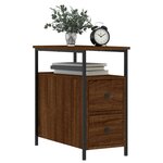 vidaXL Tables de chevet 2Pièces chêne marron 30x60x60cm bois d'ingénierie