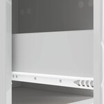 vidaXL Table de chevet Blanc brillant 62 x 34 5 x 48 cm