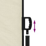 vidaXL Auvent latéral rétractable crème 200x300 cm