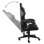 vidaXL Fauteuil de jeux vidéo Noir et gris Similicuir