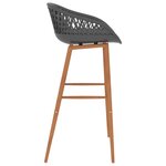 vidaXL Chaises de bar lot de 2 gris