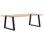 vidaXL Pieds de table à manger en forme de V  2 pièces  noir  100 x (72-73 3) cm  acier