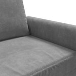 vidaXL Canapé à 2 places Gris foncé 120 cm Velours