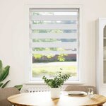 vidaXL Store zèbre blanc 80x150 cm largeur du tissu 75 9 cm polyester