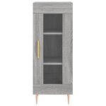 vidaXL Buffet haut Sonoma gris 34 5x34x180 cm Bois d'ingénierie