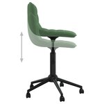 vidaXL Chaises pivotantes à manger lot de 4 vert foncé velours