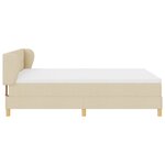 Lit à ressort vidaXL avec matelas crème 140x190 cm en tissu