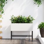 Cultivateur de Jardin surélevé vidaXL 60x26x45 cm Acier Blanc