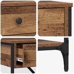 vidaXL Table console avec tiroir Bois ancien Bois d'ingénierie