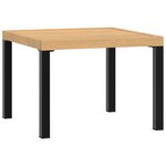 vidaXL Table basse de jardin noir 55x55x39 5 cm acier enduit de poudre