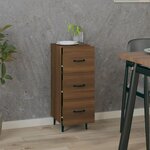 vidaXL Buffet Chêne marron 34 5x34x90 cm Bois d'ingénierie
