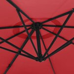 vidaXL Parasol mural rouge vif 290 cm