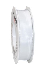Ruban de soie acetat laitonné lyon 25-m-rouleau 25 mm blanc