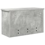 vidaXL Porte-manteau mural avec étagère Montage mural avec stockage avec porte Gris béton 50 x 20 x 30 cm