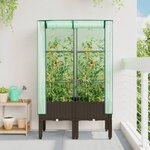vidaXL Jardinière surélevée avec housse aspect rotin 80x40x140 cm