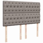 vidaXL Sommier à lattes de lit avec matelas Taupe 160x200 cm Tissu