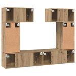vidaXL Ensemble meuble TV 6 Pièces chêne artisanal 80 x 30 x 30 cm