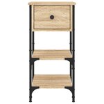 vidaXL Tables de chevet 2 Pièces chêne sonoma 34x36x70 cm bois ingénierie