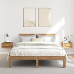 vidaXL Tables de chevet murales 2 Pièces chêne artisanal 35x35x20 cm