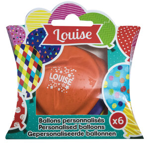 Ballons de baudruche prénom Louise