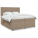 vidaXL Sommier à lattes de lit avec matelas Cappuccino 200x200 cm