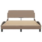 vidaXL Cadre de lit avec tête de lit Cappuccino 140x200 cm Similicuir