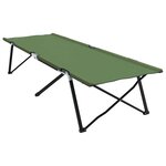 vidaXL Lit de camping pliant 2 Pièces Amy jaune 206 x 76 x 74 cm
