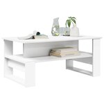 vidaXL Table basse Blanc 90 x 50 x 40 cm Bois d'ingénierie
