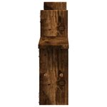 vidaXL Étagères murales 2 Pièces chêne fumé 38x12x38 cm bois d'ingénierie