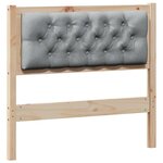 vidaXL Tête de lit Autre Marron et gris clair 90 cm Bois massif en pin