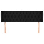 vidaXL Tête de lit avec oreilles Noir 163x23x78/88 cm Tissu