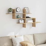 vidaXL Étagère murale chêne artisanal 124 5x18x60 5 cm bois ingénierie
